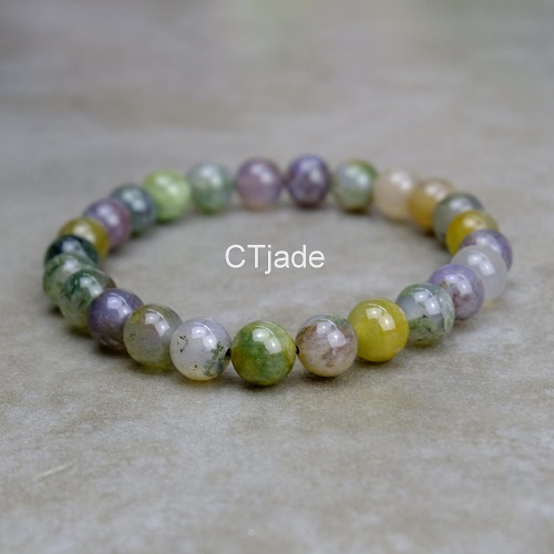 1911263 Trang sức đá phong thủy hộ mệnh chuỗi hạt ngọc Thạch tủy Chalcedony thiên nhiên CTjade